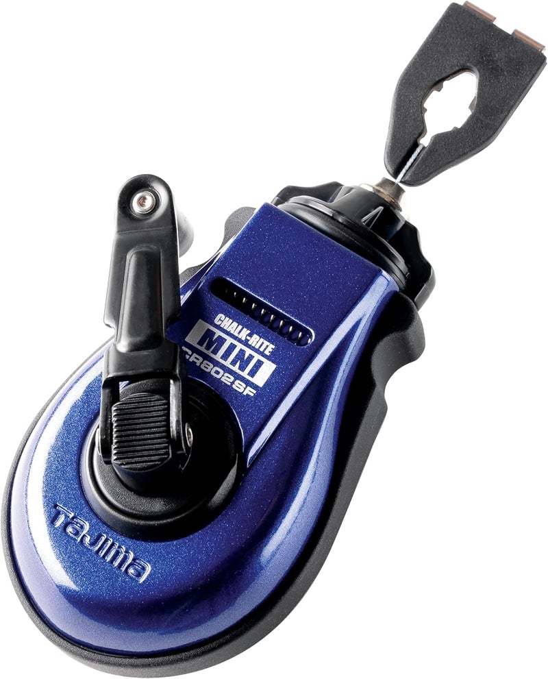 Tajima Chalk-Rite MINI Snap-Line - Ultra-Thin .5 mm Chalk Box with Steamlined Design & Ultra-Thin Line - CR802SFB - Image 1